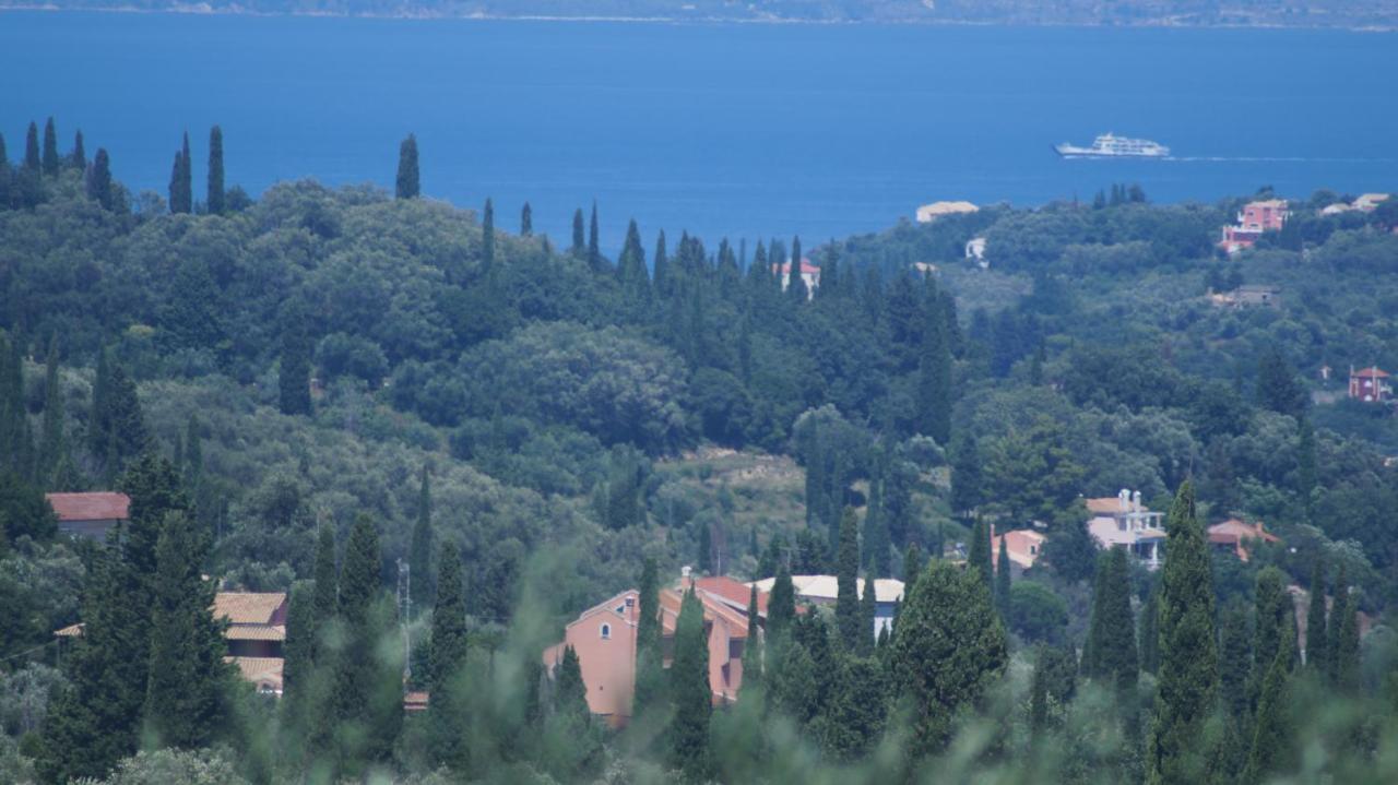 Corfu Luxury Apartment, Tranquility, Mountain & Sea Views Ájos Górdios Eksteriør bilde