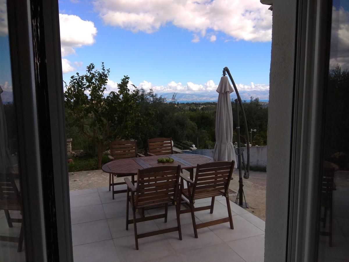 Corfu Luxury Apartment, Tranquility, Mountain & Sea Views Ájos Górdios Eksteriør bilde