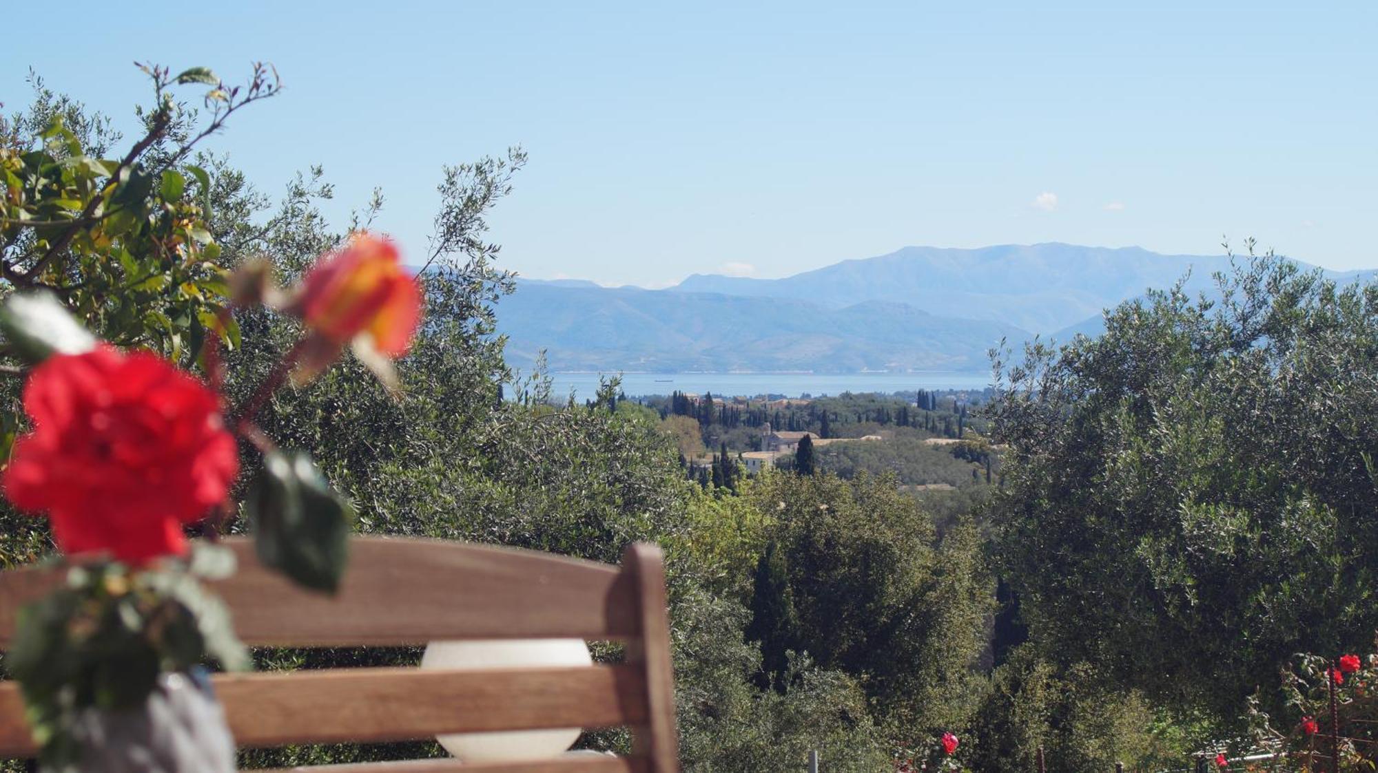 Corfu Luxury Apartment, Tranquility, Mountain & Sea Views Ájos Górdios Eksteriør bilde